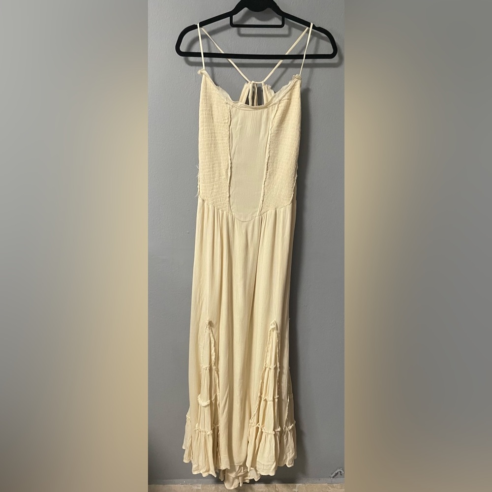NWOT Free People Siren Nights Maxi Dress in Cream. Size Large - Picture 5 of 16